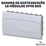 Quadro Distribuição Brum 18 Disjuntores Din Embutir Slim Antichamas Branco - 2