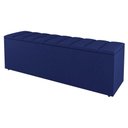 Ver imagem 2 de Kit Cabeceira E Baú Cama Box Casal Cora 140cm Suede Azul