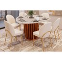 Ver imagem 1 de Mesa Sala Jantar Tokyo + 6 Cadeiras Lizy Freijo DJ Móveis