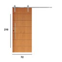 Ver imagem 3 de Porta Correr 2 Trilhos Soft Aparente Puxador Tubo 60cm 72x210cm Belíssima Rodam Abertura Direita Branco