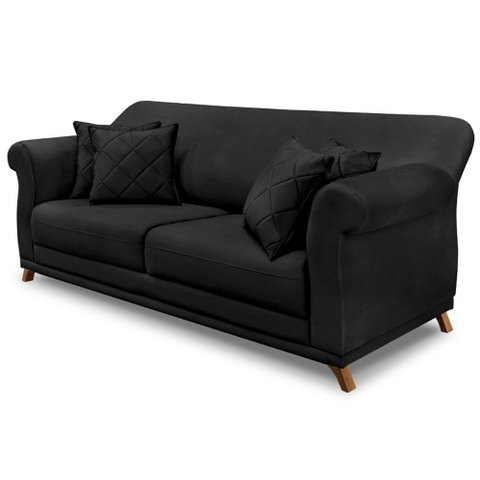 Sofa 2 Lugares Retro Polo 180cm com Almofada Veludo 2237 Ezz 2237