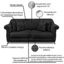Ver mais imagens de Sofa 2 Lugares Retro Polo 180cm com Almofada Veludo 2237 Ezz 2237