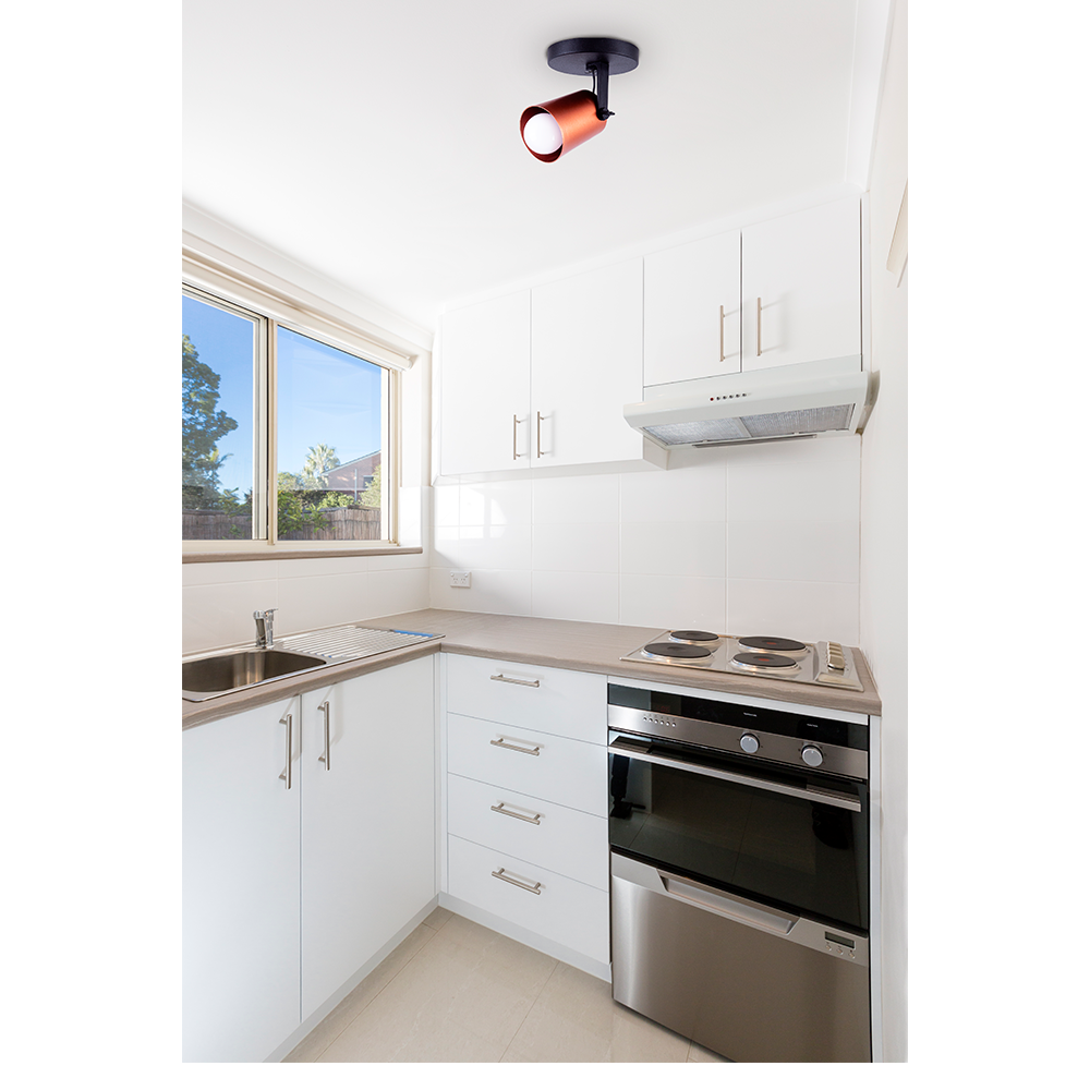 Luminária de Teto Spot Sobrepor Direcionável Fokus 1 Lâmpada E27 Moderno Bivolt:Cobre/110V/220V - 2