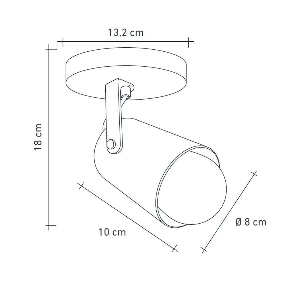 Luminária de Teto Spot Sobrepor Direcionável Fokus 1 Lâmpada E27 Moderno Bivolt:Cobre/110V/220V - 3