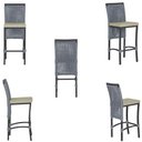 Ver imagem 5 de Mesa Bistrô e 2 Banquetas Roma Preta Corda Náutica Estofado 7 Trama Original