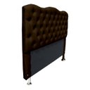 Ver imagem 2 de Cabeceira Agnes para Cama Box Casal Padrão 1.38 - Suede - Sv Decor:marrom