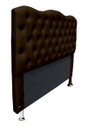 Ver imagem 2 de Cabeceira Agnes para Cama Box Casal Padrão 1.38 - Suede - Sv Decor:marrom