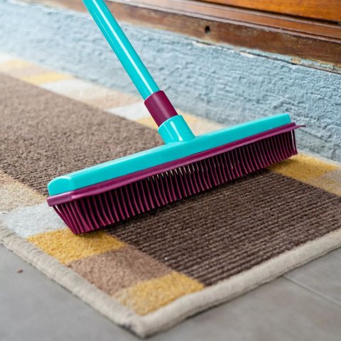 Vassoura Emborrachada 2 em 1 Multiuso Noviça - Pet Friendly