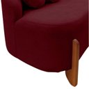 Ver imagem 7 de Namoradeira Sofá Feijão Moscou 130cm Orgânica Suede Marsala