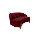 Ver imagem 4 de Namoradeira Sofá Feijão Moscou 130cm Orgânica Suede Marsala