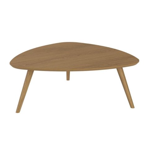 Mesa de Centro Unique em MDF Louro Pés em Madeira Marin