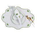 Ver imagem 3 de Jogo Americano Sousplat Mesa Posta Bordado Guardanapo 12 Peças:Menta