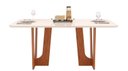 Ver imagem 1 de Mesa Jantar 6 Lugares 1,70x0,90 Dj Nala Freijo/ Tampo Vidro Off White
