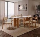 Ver imagem 4 de Sala de Jantar Moderna 6 Cadeiras Cristal - Imperial Móveis