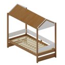 Ver imagem 5 de Cama Casinha Solteiro Reversível Aria Casatema MadeiraOriginals Marrom/Nogueira/Branco