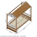 Ver imagem 3 de Cama Casinha Solteiro Reversível Aria Casatema MadeiraOriginals Marrom/Nogueira/Branco