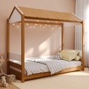 Ver imagem 2 de Cama Casinha Solteiro Reversível Aria Casatema MadeiraOriginals Marrom/Nogueira/Branco
