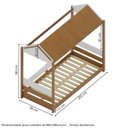 Ver imagem 4 de Cama Casinha Solteiro Reversível Aria Casatema MadeiraOriginals Marrom/Nogueira/Branco
