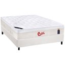 Ver imagem 1 de Cama Box Casal: Colchão Molas Pocket Ensacadas Castor Gold Star Vitagel + Base Crc Courano White (