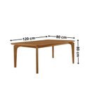 Ver imagem 2 de Mesa para Sala de Jantar 120 cm 100% MDF Canto Copo Dublin Marrom