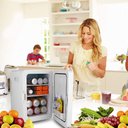 Ver imagem 6 de Mini Geladeira Portatil Frigobar Refrigerador 2 em 1 20L Multiuso Barco Carro Casa 220V