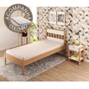 Ver imagem 1 de Cama de Solteiro Cm8006 Amêndoa Branco Tecnomobili + Colchão Ortobom