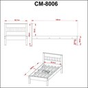 Ver imagem 2 de Cama de Solteiro Cm8006 Amêndoa Branco Tecnomobili + Colchão Ortobom