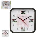 Ver imagem 1 de Relógio de Parede Quadrado Vaquinha 22cm - Preto