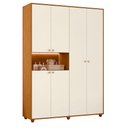 Ver imagem 4 de Guarda Roupa Infantil Vittoria 06 Portas e Cômoda Vittoria Cinamomo Off White - Móveis Albatroz