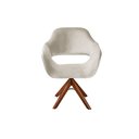 Ver imagem 2 de Poltrona Decorativa Zara Pé Giratório de Madeira Sala Recepção