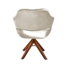 Ver imagem 5 de Poltrona Decorativa Zara Pé Giratório de Madeira Sala Recepção