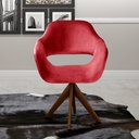 Ver imagem 1 de Poltrona Decorativa Zara Pé Giratório de Madeira Sala Recepção