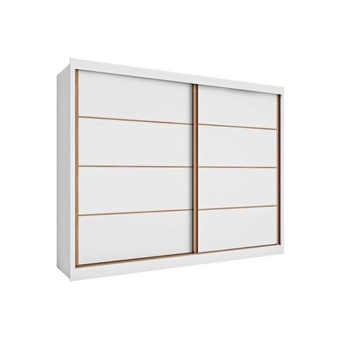 Guarda Roupa Casal 2 Portas de Correr e 6 Gavetas Sevilha Branco - Europa