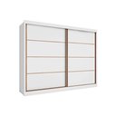 Ver imagem 1 de Guarda Roupa Casal 2 Portas de Correr e 6 Gavetas Sevilha Branco - Europa