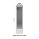 Ver imagem 7 de Balcão Porta-Pano 20 x 60 cm para Cozinhas Madesa Lux, Glamy, Agata (Com Tampo) Branco