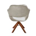 Ver imagem 5 de Poltrona Decorativa Zara Pé Giratório de Madeira Sala Recepção