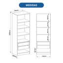 Ver imagem 3 de Cristaleira Armário 2 Portas Reflectas com LED 100% MDF Celeste
