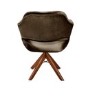 Ver imagem 5 de Poltrona Decorativa Zara Pé Giratório de Madeira Sala Recepção