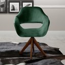 Ver imagem 1 de Poltrona Decorativa Zara Pé Giratório de Madeira Sala Recepção