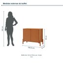 Ver imagem 2 de Buffet Arco 103 cm Porta Lisa Incolar Cedro