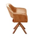 Ver imagem 3 de Poltrona Decorativa Zara Pé Giratório de Madeira Sala Recepção