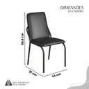 Ver imagem 4 de Conjunto Sala de Jantar Mesa Redonda 100cm Base Omega Tampo MDF Malibu Preto