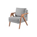 Ver imagem 3 de Sofa Namoradeira e Kit 2 Poltronas Mona:cinza Claro