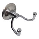Ver imagem 2 de Cabide Duplo Gancho Porta Toalha Metal Cromado Hermetik