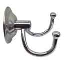 Ver imagem 1 de Cabide Duplo Gancho Porta Toalha Metal Cromado Hermetik