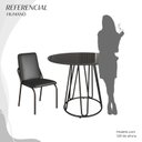 Ver imagem 5 de Conjunto Sala de Jantar Mesa Redonda 100cm Base Omega Tampo Mdf Laca com Vidro Malibu