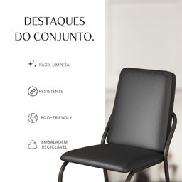 Conjunto Sala de Jantar Mesa Redonda 100cm Base Omega Tampo Mdf Laca com Vidro Malibu - 11 Conjunto Sala de Jantar Mesa Redonda 100cm Base Omega Tampo Mdf Laca com Vidro Malibu - 11