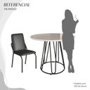 Ver imagem 5 de Conjunto Sala de Jantar Mesa Redonda 100cm Base Omega Tampo Mdf Laca com Vidro Malibu