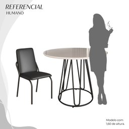 Conjunto Sala de Jantar Mesa Redonda 100cm Base Omega Tampo Mdf Laca com Vidro Malibu - 5 Conjunto Sala de Jantar Mesa Redonda 100cm Base Omega Tampo Mdf Laca com Vidro Malibu - 5