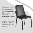Ver imagem 7 de Conjunto Sala de Jantar Mesa Redonda 100cm Base Omega Tampo MDF Laca com Vidro Malibu Preto
